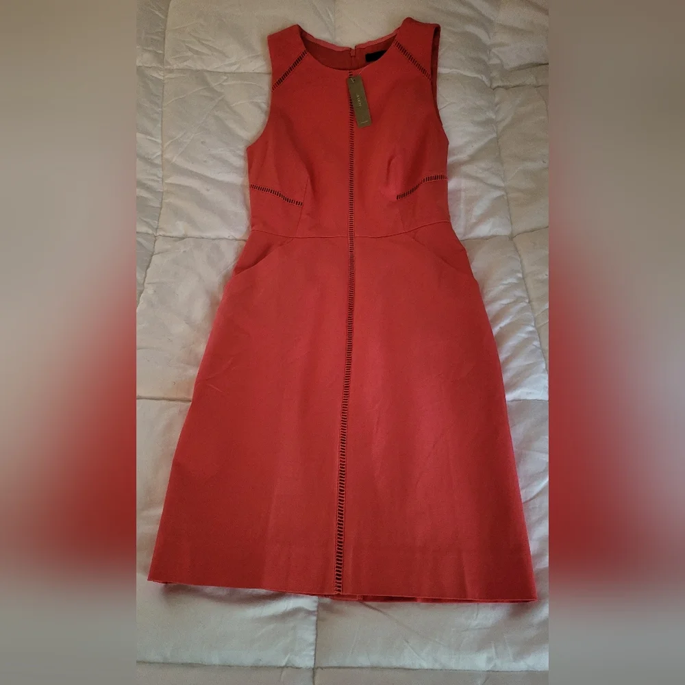 J.Crew dress linen orange size 4nwt - Picture 1 of 16